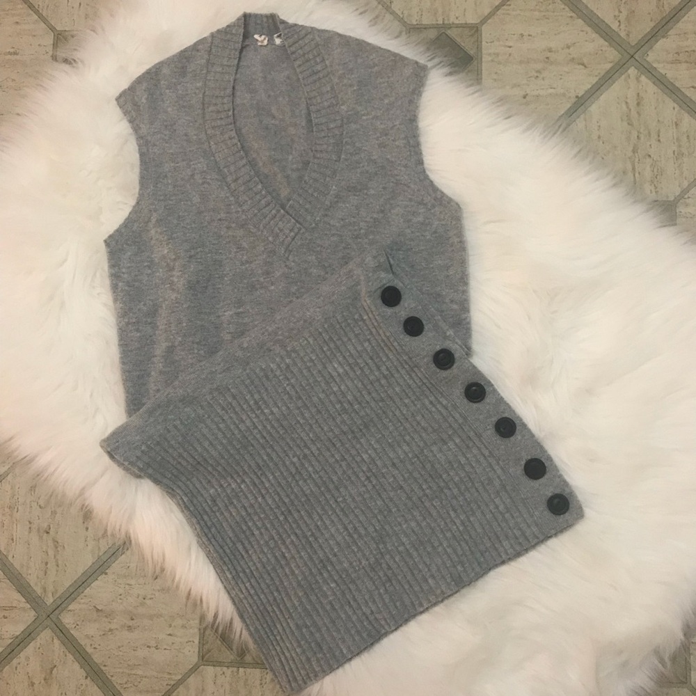 anthropologie • moth • new wave gray sweater dress - Picture 2 of 7